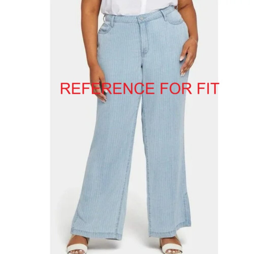 NWT Plus Size Teresa Wide Leg Ankle Jean w/ Plackets - Lightweight Rinse - 24W - Picture 4 of 15